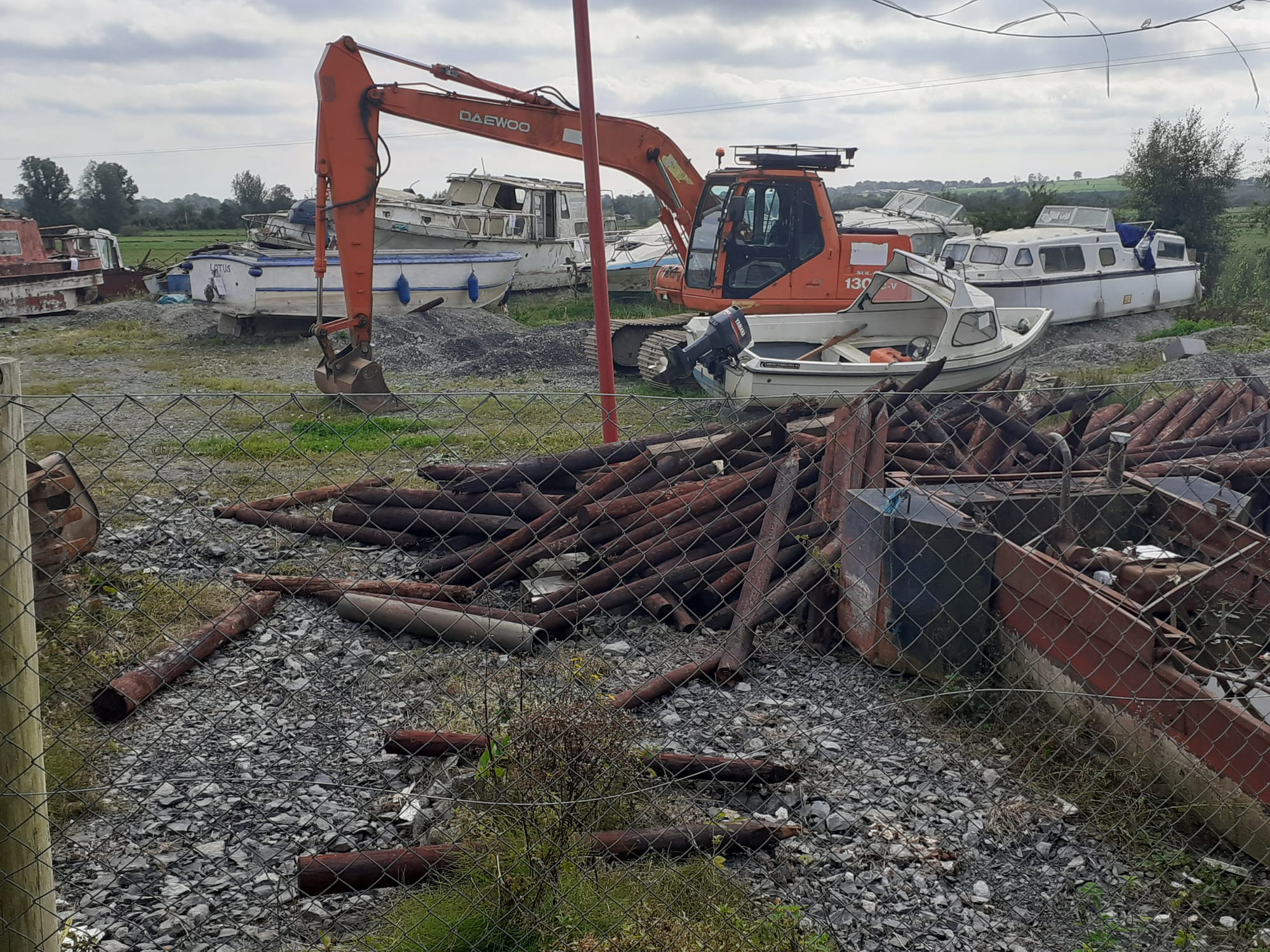 2020 09 19th Grand Canal Shannon Harbour the Pound for abandoned boats