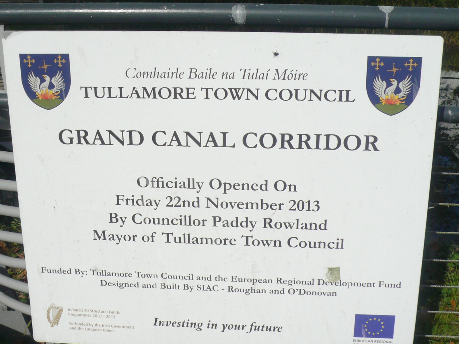 2017 09 30th Grand Canal Tullamore DEW new quayside plaque