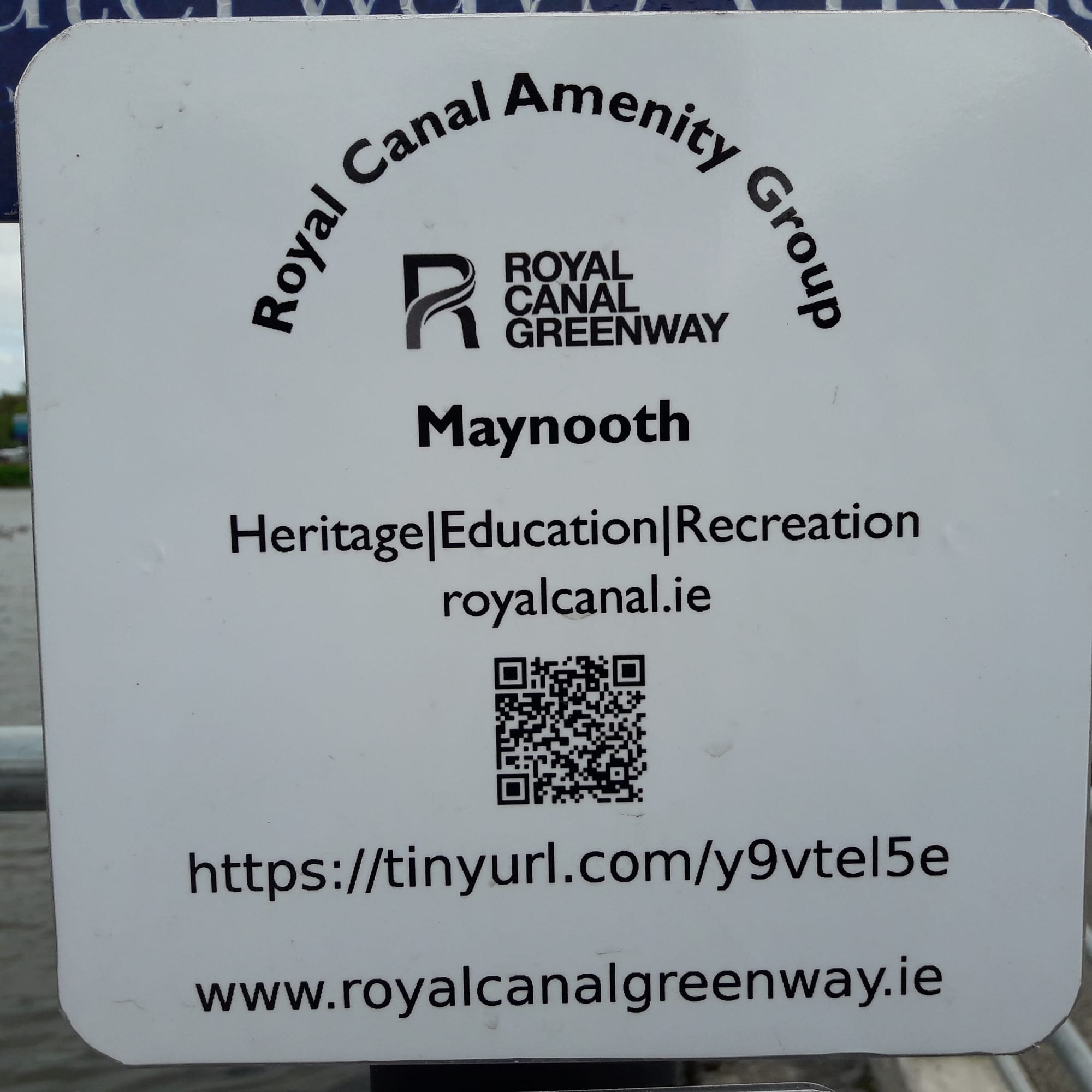 2019 06 02nd Royal Canal Maynooth Dukes Harbour, RCAG signage