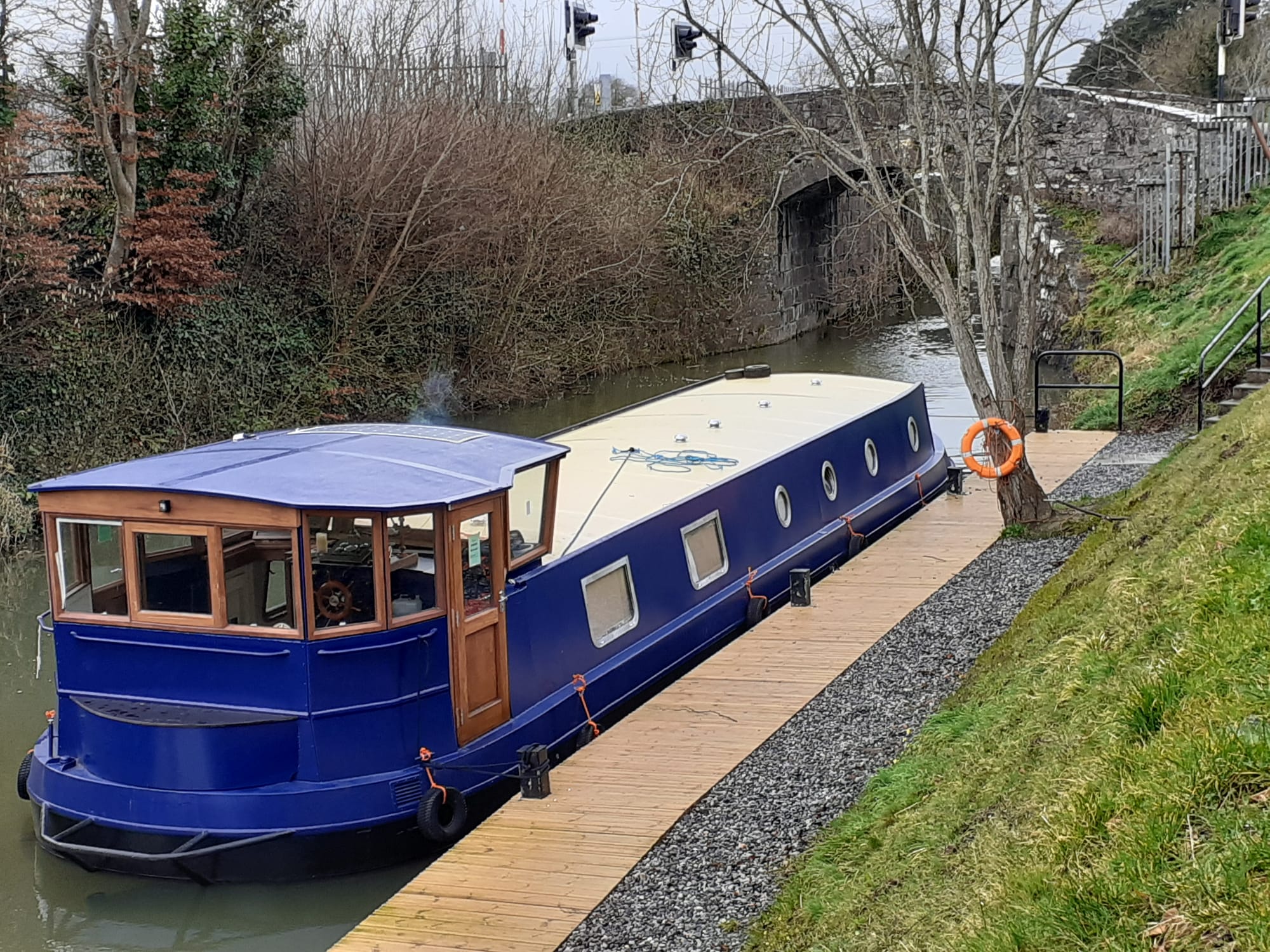 2020 02 20th Royal Canal 13th lock Dee Bridge new jetty
