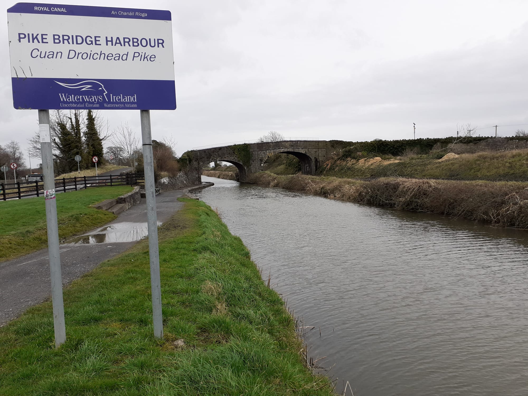 2020 02 22nd Royal Canal Pike Harbour Carton House sign