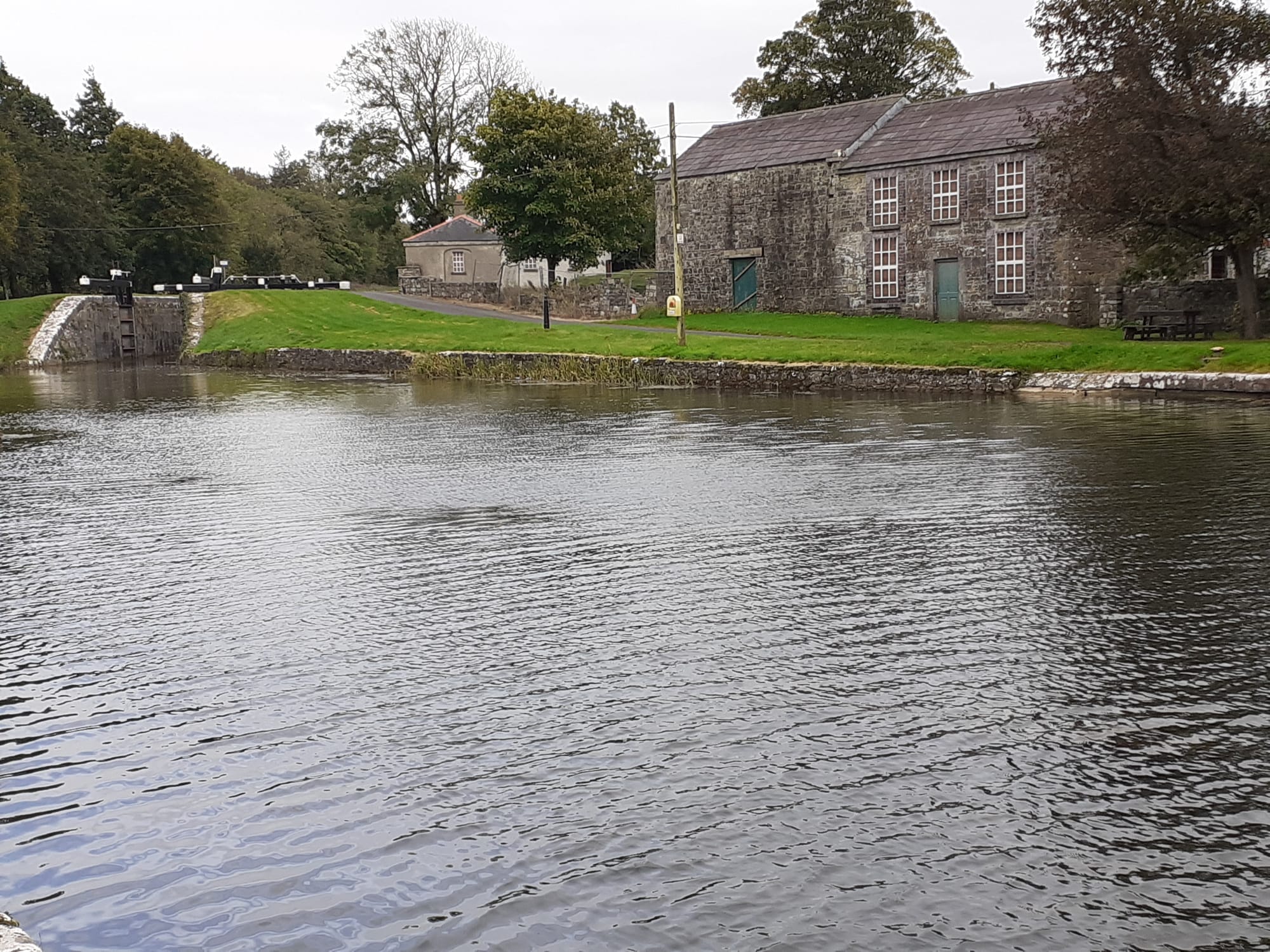 2020 09 11th Royal Canal  Lock 35 Ballinacargy harbour, former canal stores buildings