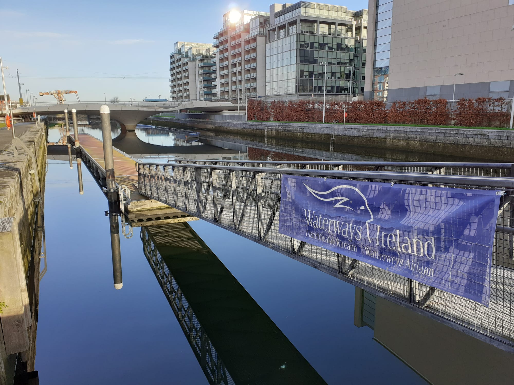 2019 12 Royal Canal Dublin Spencer Dock vacant city centre moorings