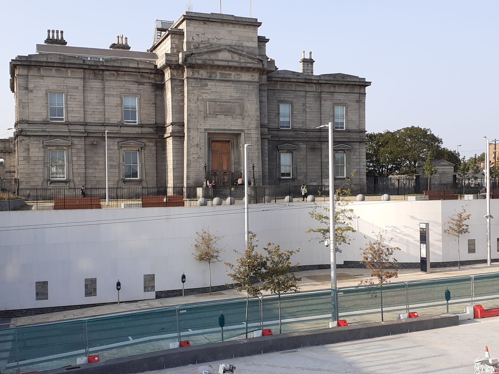 2020 09 17th Royal Canal Dublin Broadstone new LUAS line in front of RCC offices