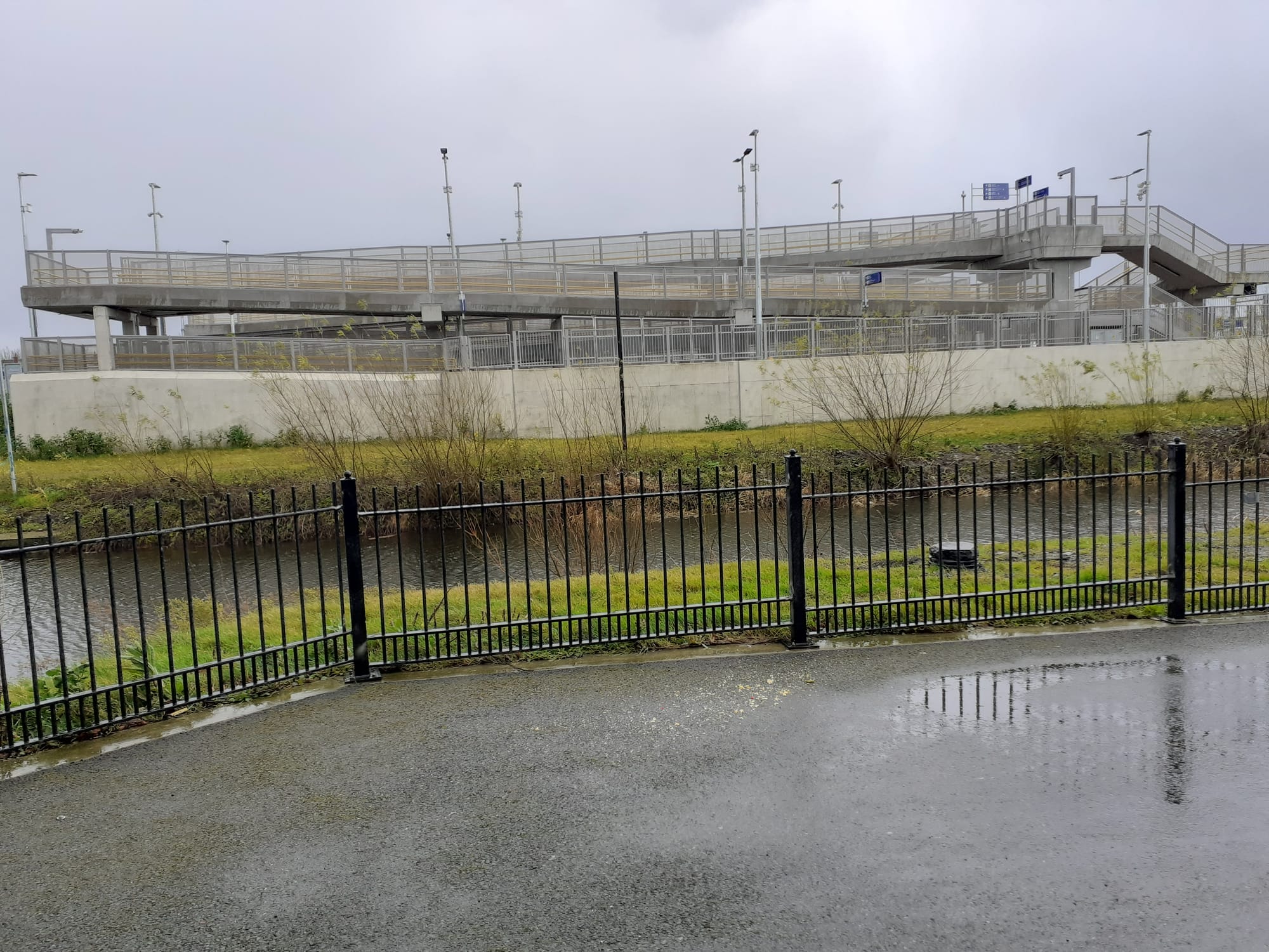 2022 02 20th Royal Canal Dublin Lock 9 Pelletstown new railway station