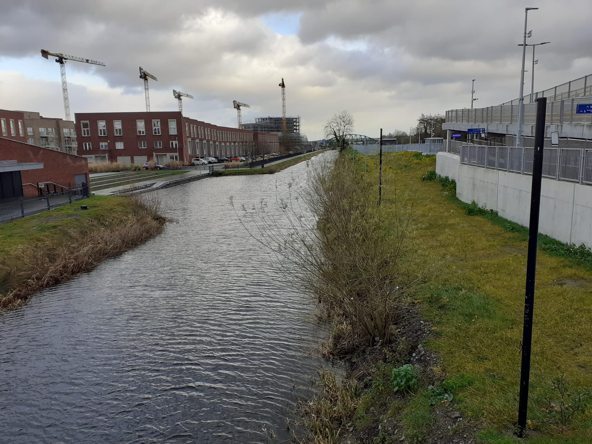2022 02 20th Royal Canal Dublin Lock 9 Pelletstown view from canal bridge