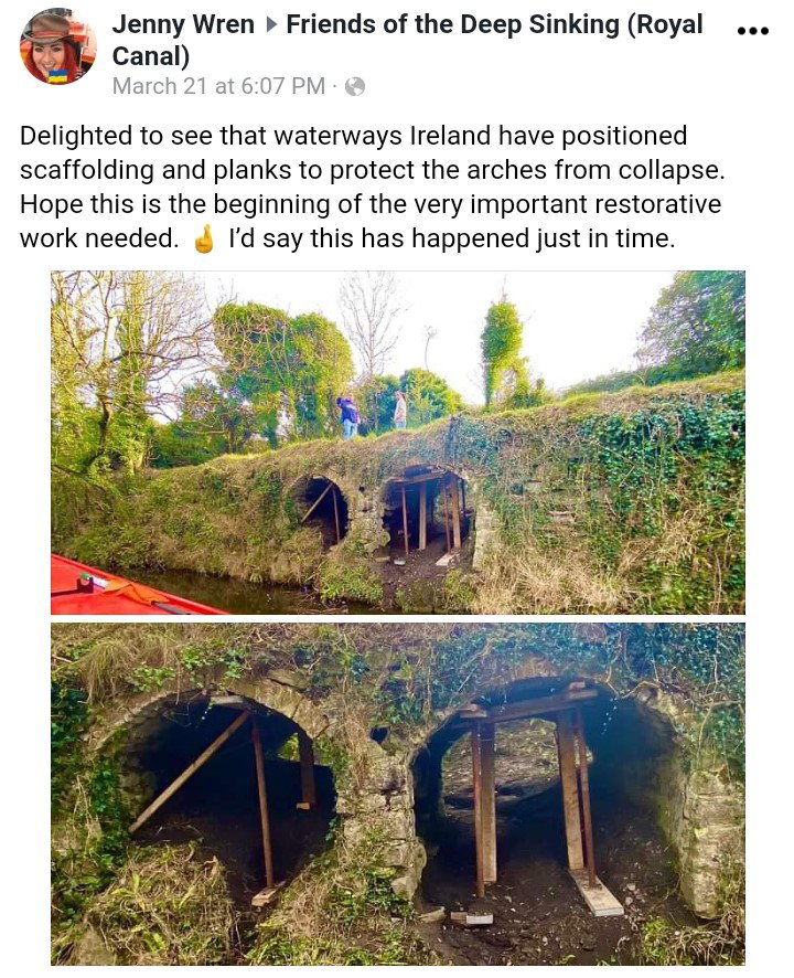 2022 03 Royal Canal Dublin deep sinking historic arches
