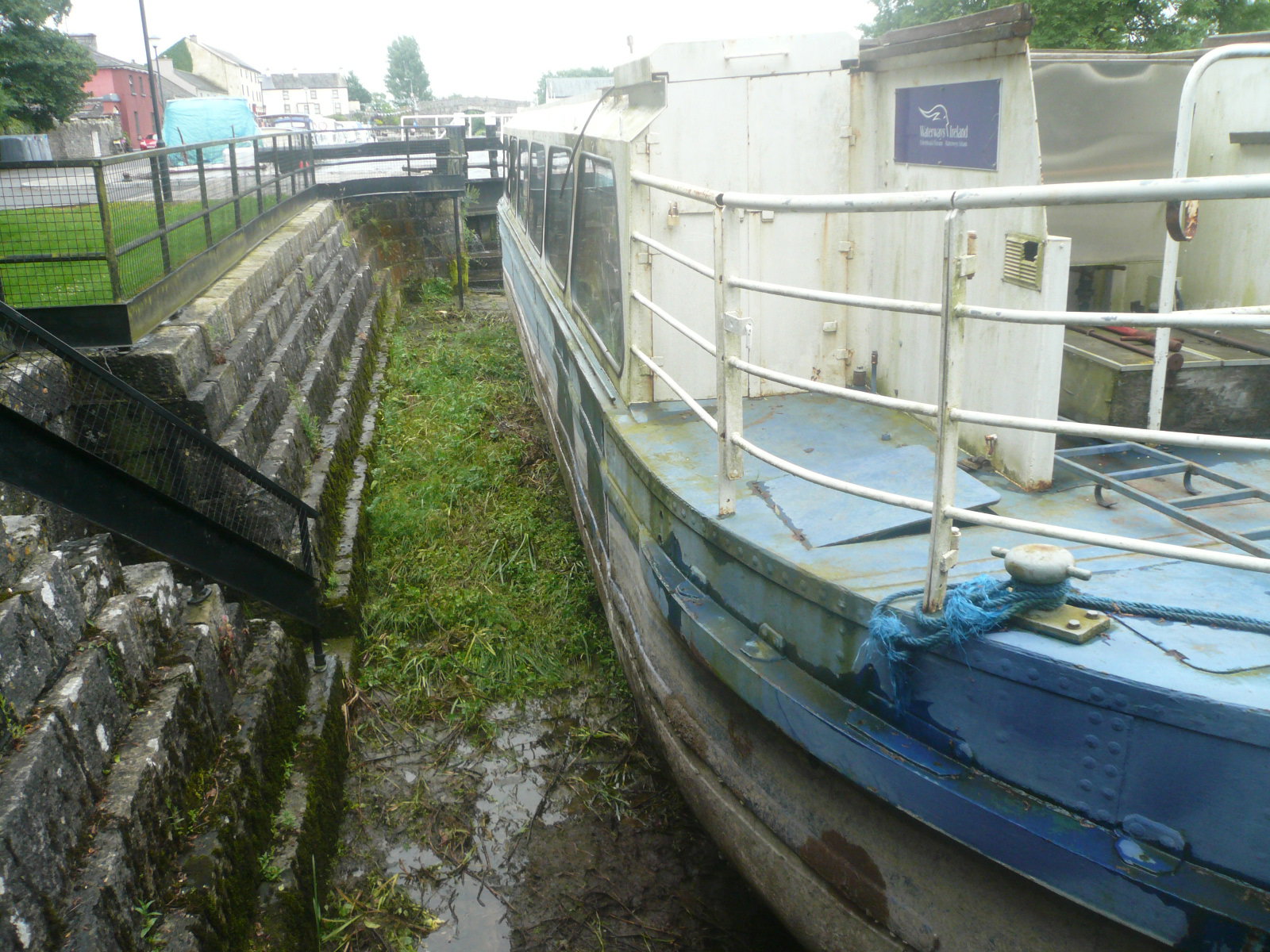 2016 07 Royal Canal Richmond Harbour, Grand Canal Company barge 54M in dry dock