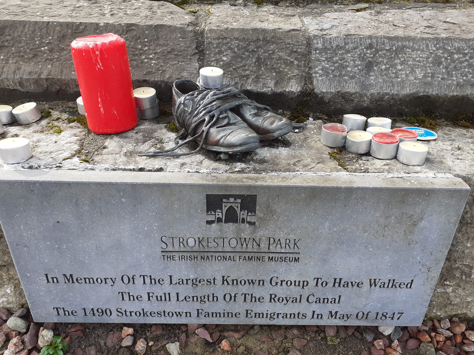 2022 03 10th Royal Canal 46th Lock Clondra famine walk memorial