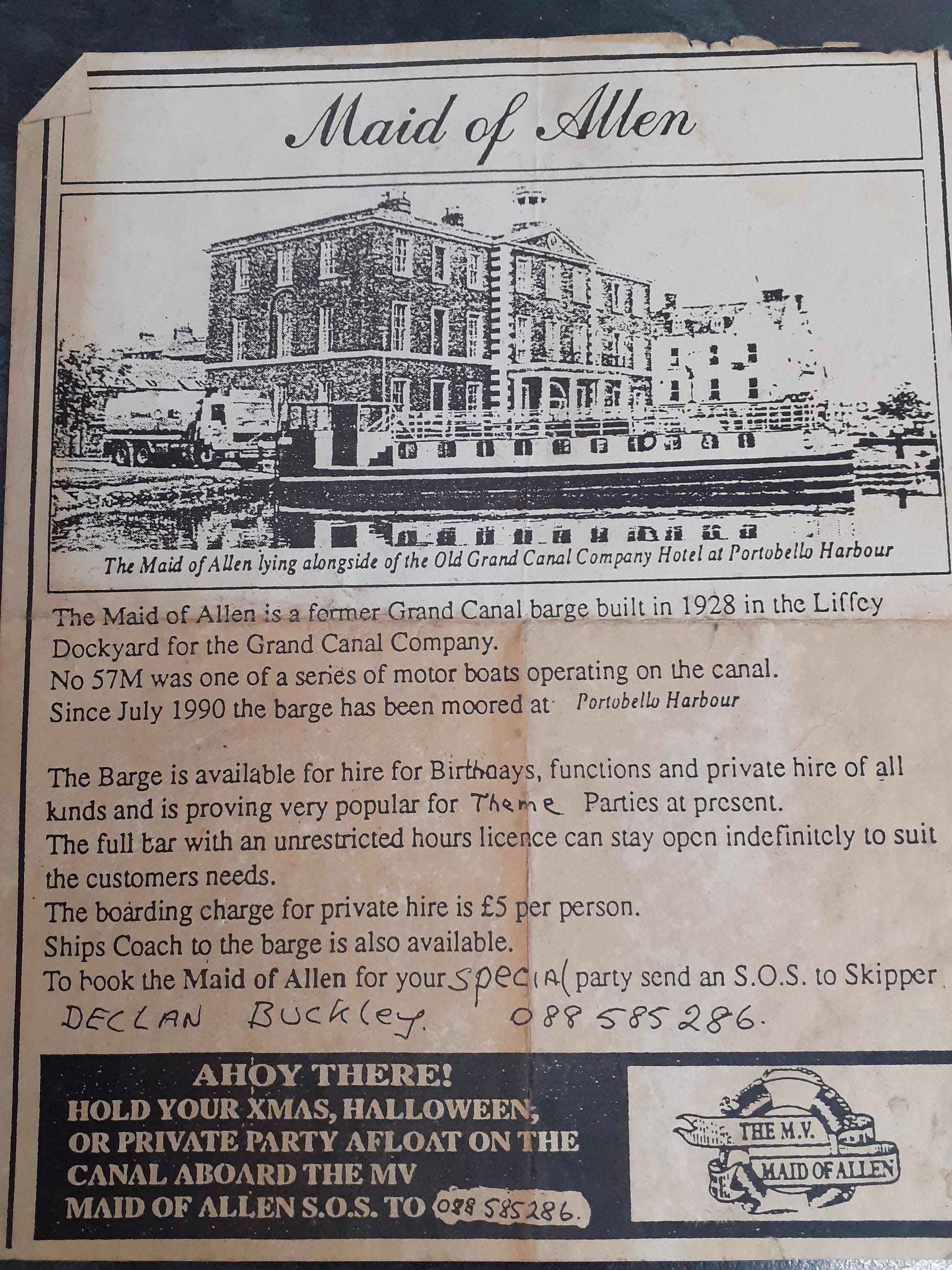 1980s Grand Canal Dublin Portobello 57M maid of allen many years ago