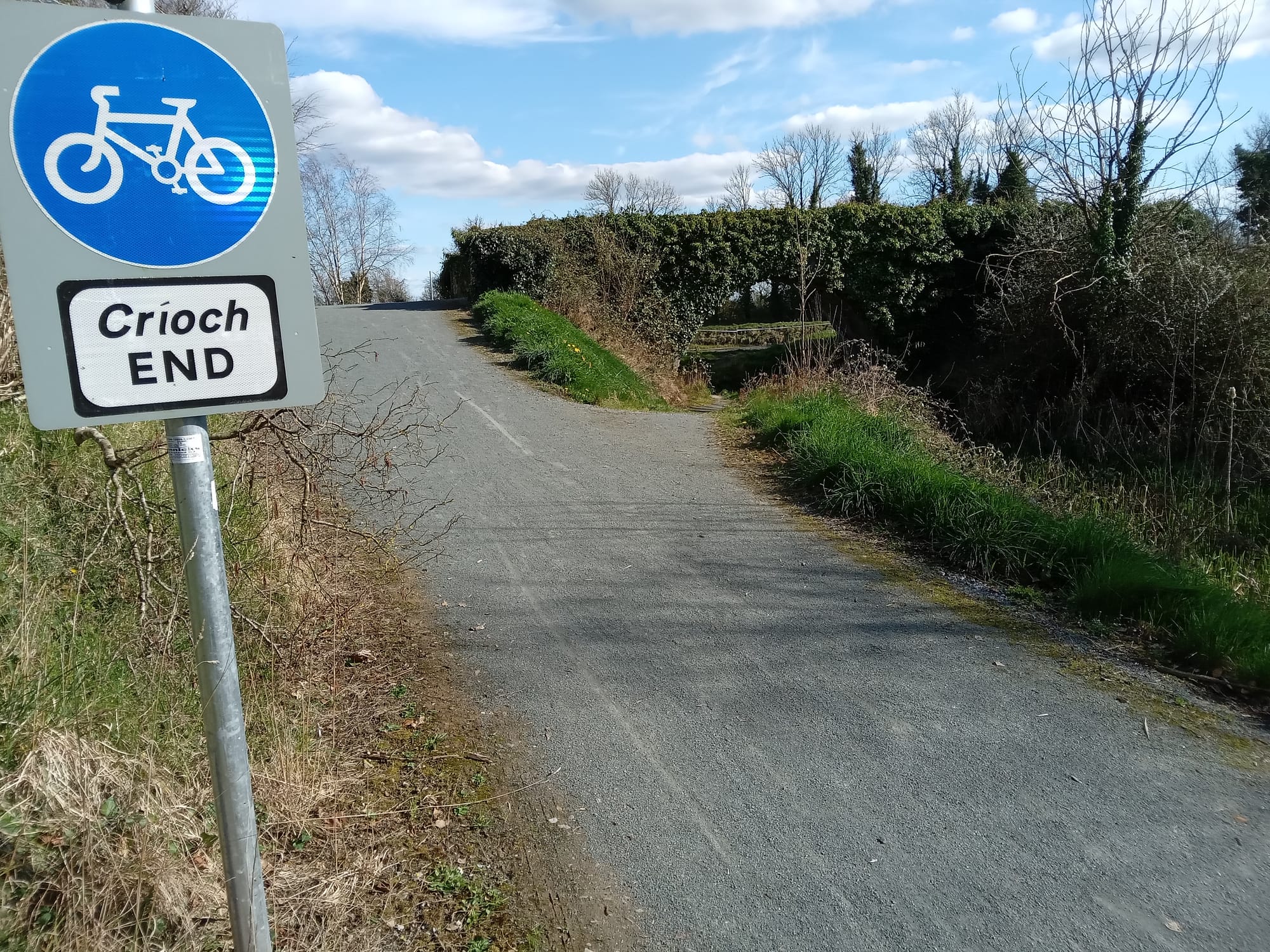 2023 04 07th Grand Canal Kilbeggan Line, cycle path recently developed along towpath