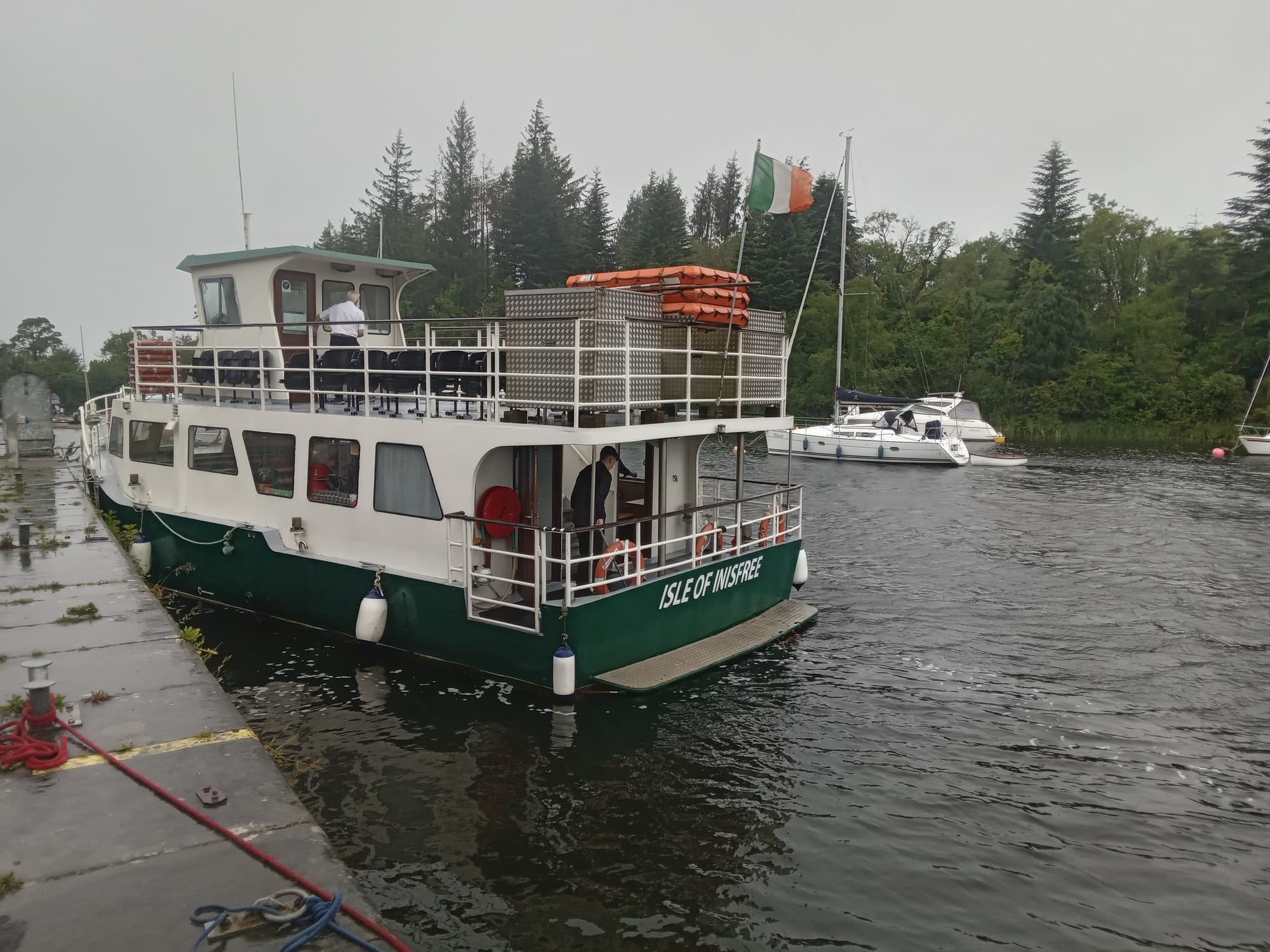 2024 06 27th Lough Corrib Lisloughrey harbour, tour boat to Galway city
