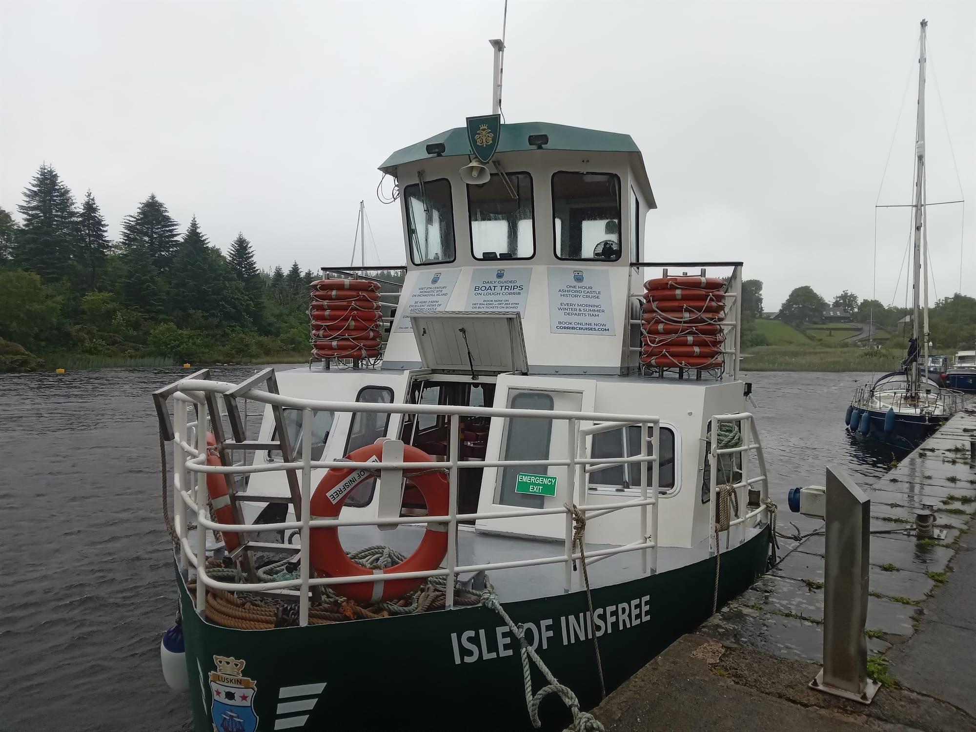 2024 06 27th Lough Corrib Lisloughrey harbour, tour boat to Galway city