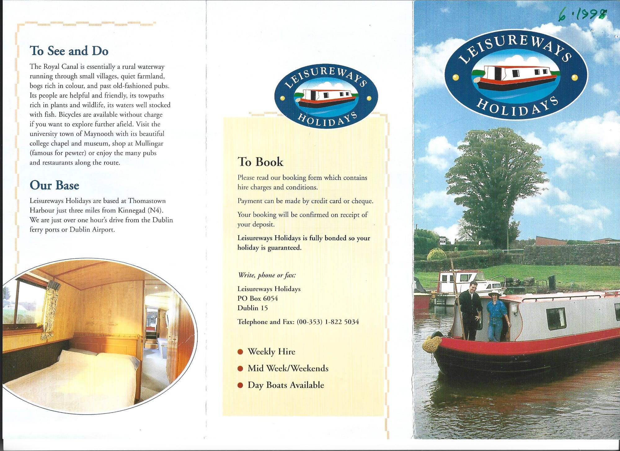 1998 06 Royal Canal Leisureways brochure