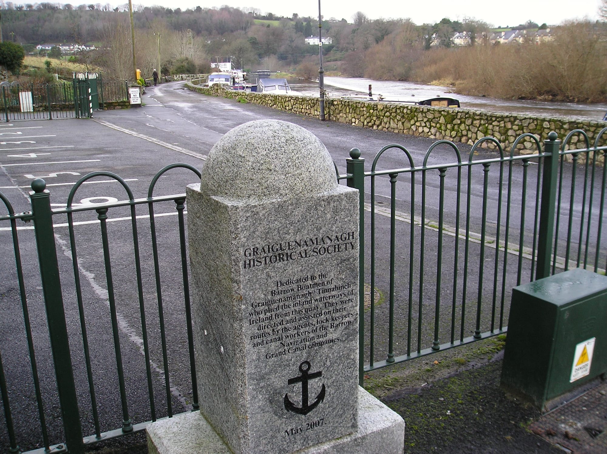 2008 01 River Barrow, Graiguenamanagh, monument to the boatmen of the River Barrow