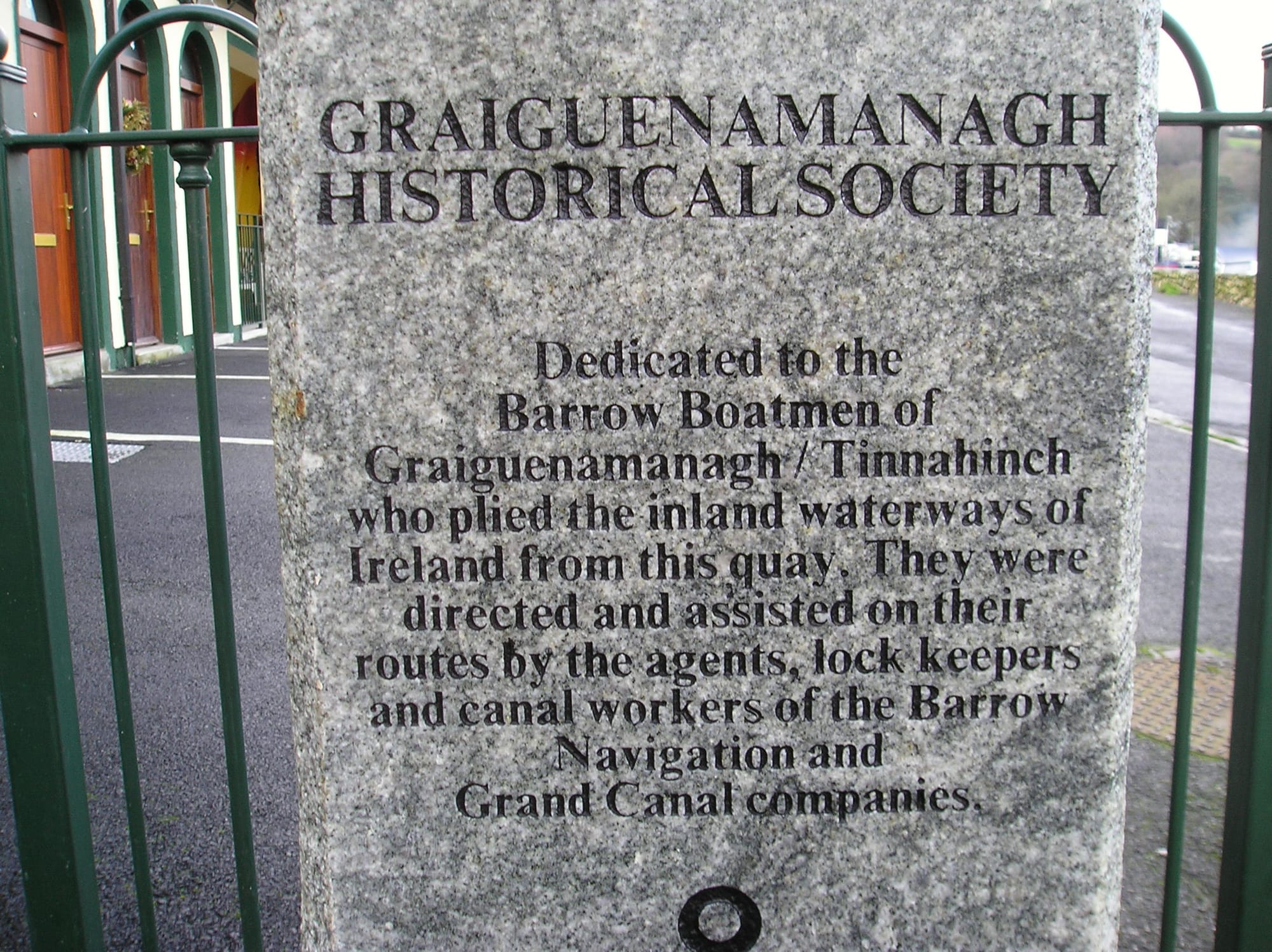 2008 01 River Barrow, Graiguenamanagh, monument to the boatmen of the River Barrow