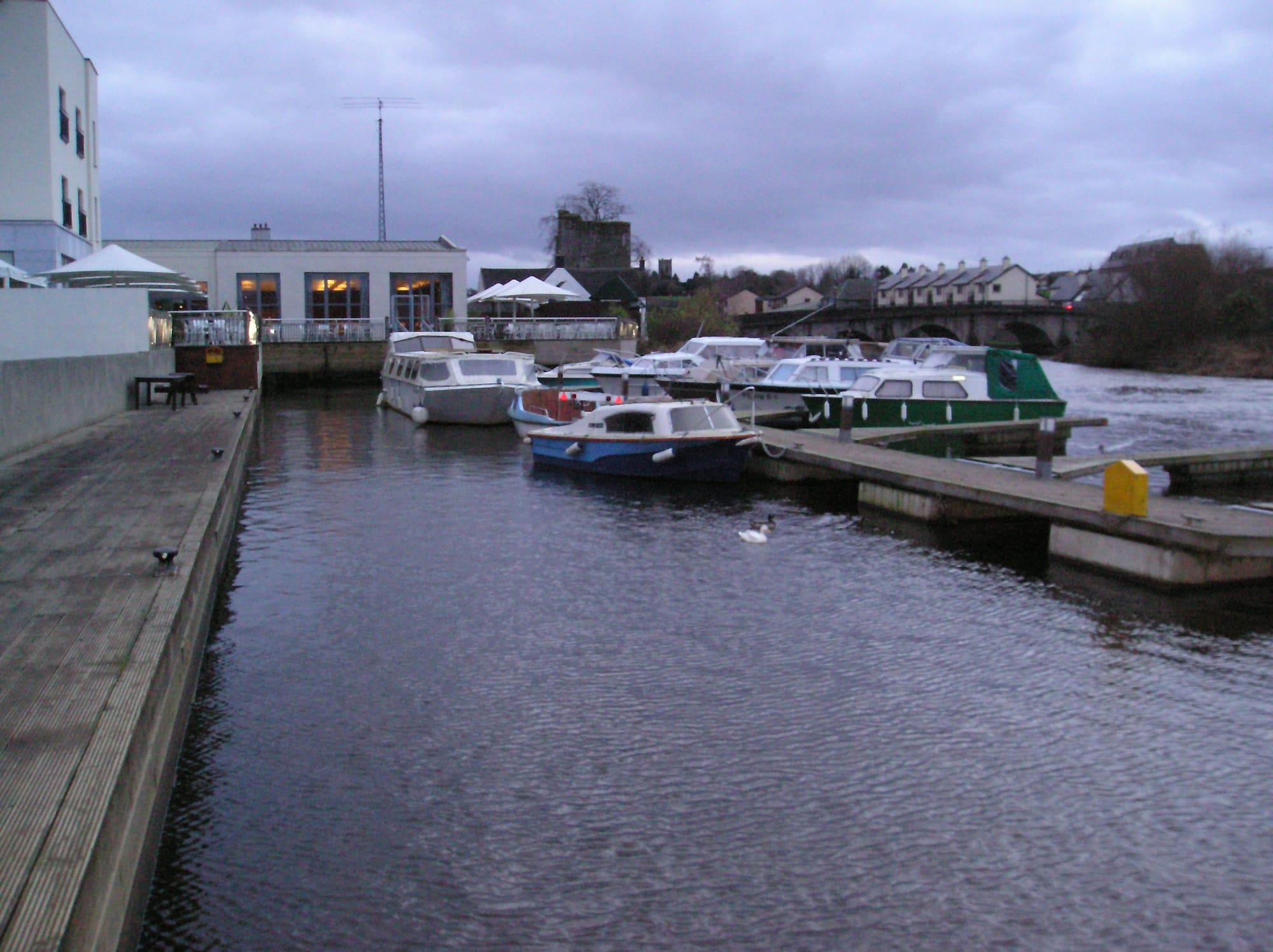 2008 01 River Barrow Leighlinbridge, Lord Bagnal Marina, with a fleet of boats moored