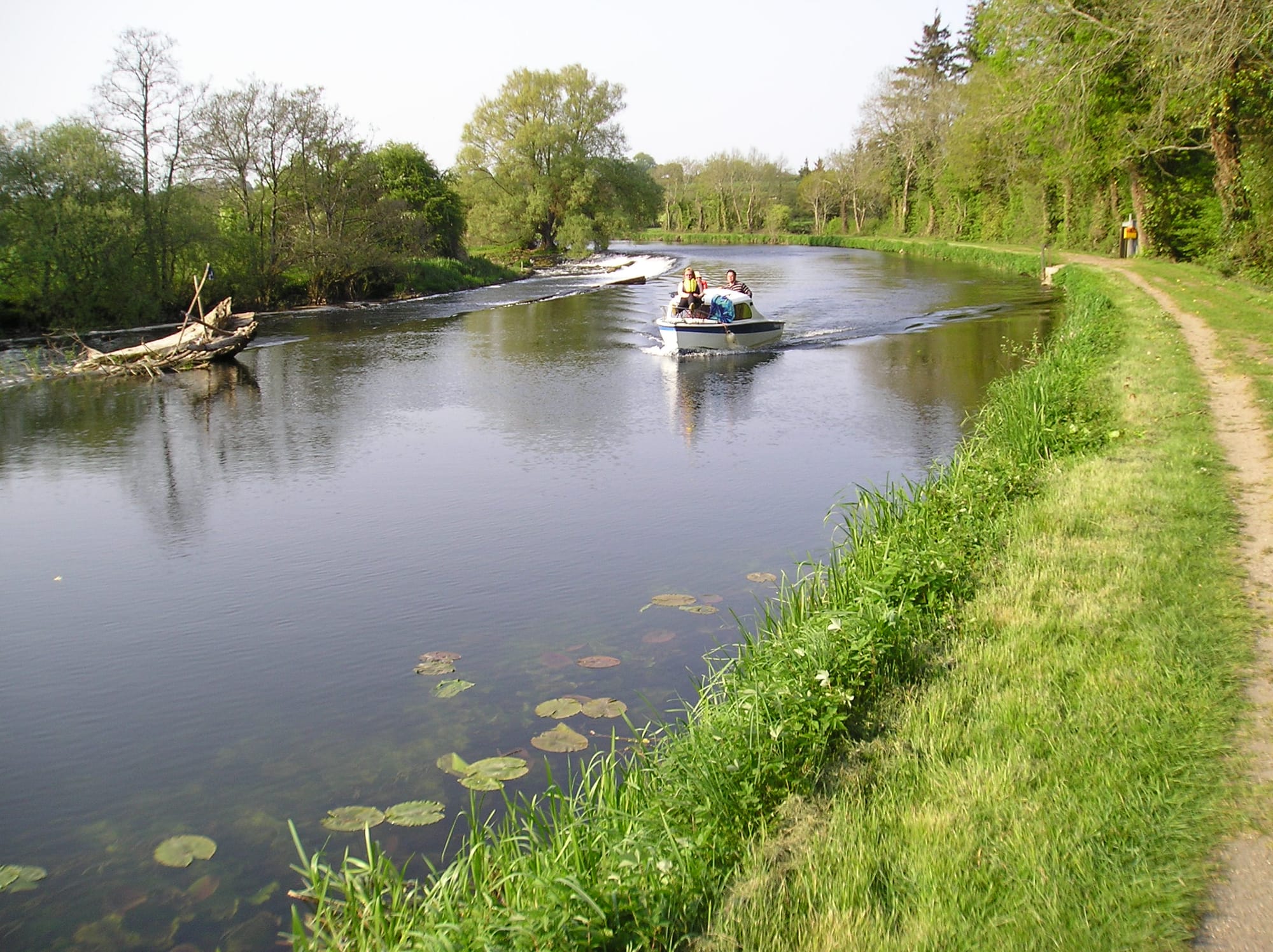 2011 05 River Barrow Clashganny, wier north of the lock