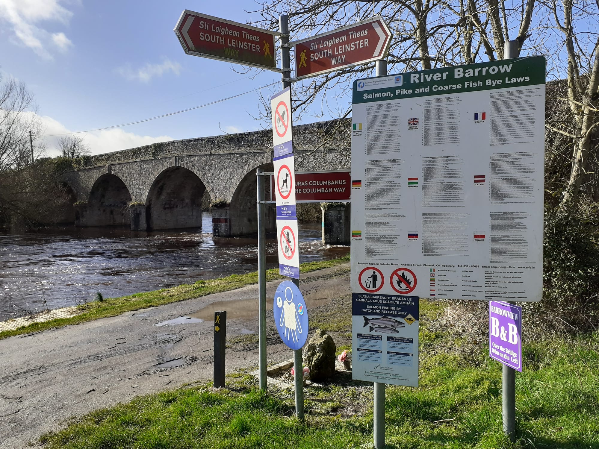 2022 02 24th River Barrow, Borris, Ballytiglea Bridge - Attack of the Poles