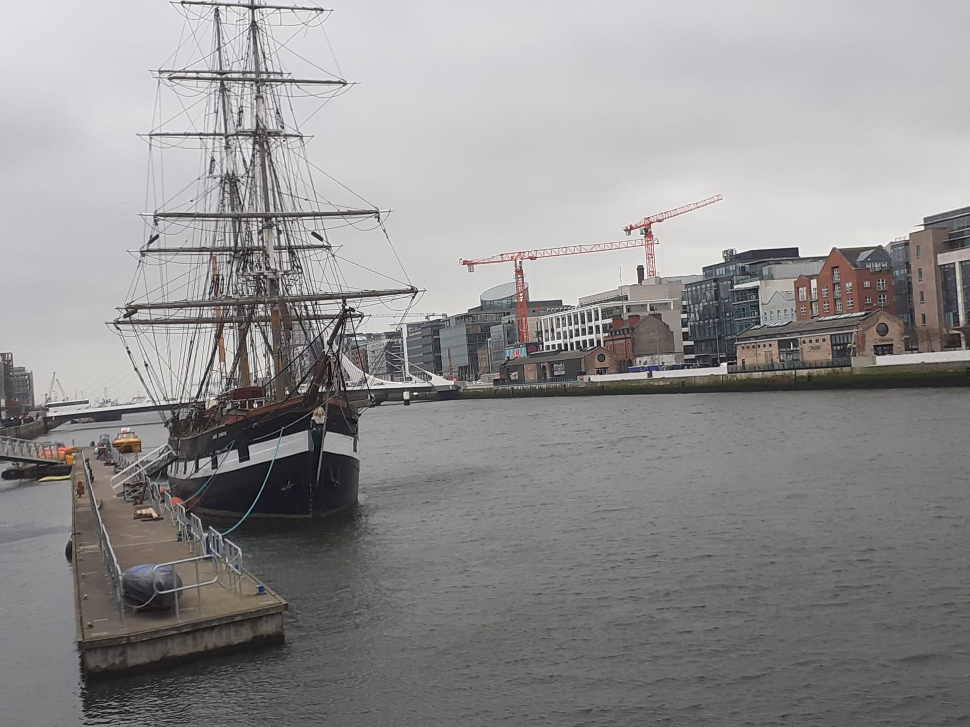 2020 02 07th Rive Barrow New Ross, emigrant replica ship Dunbrody