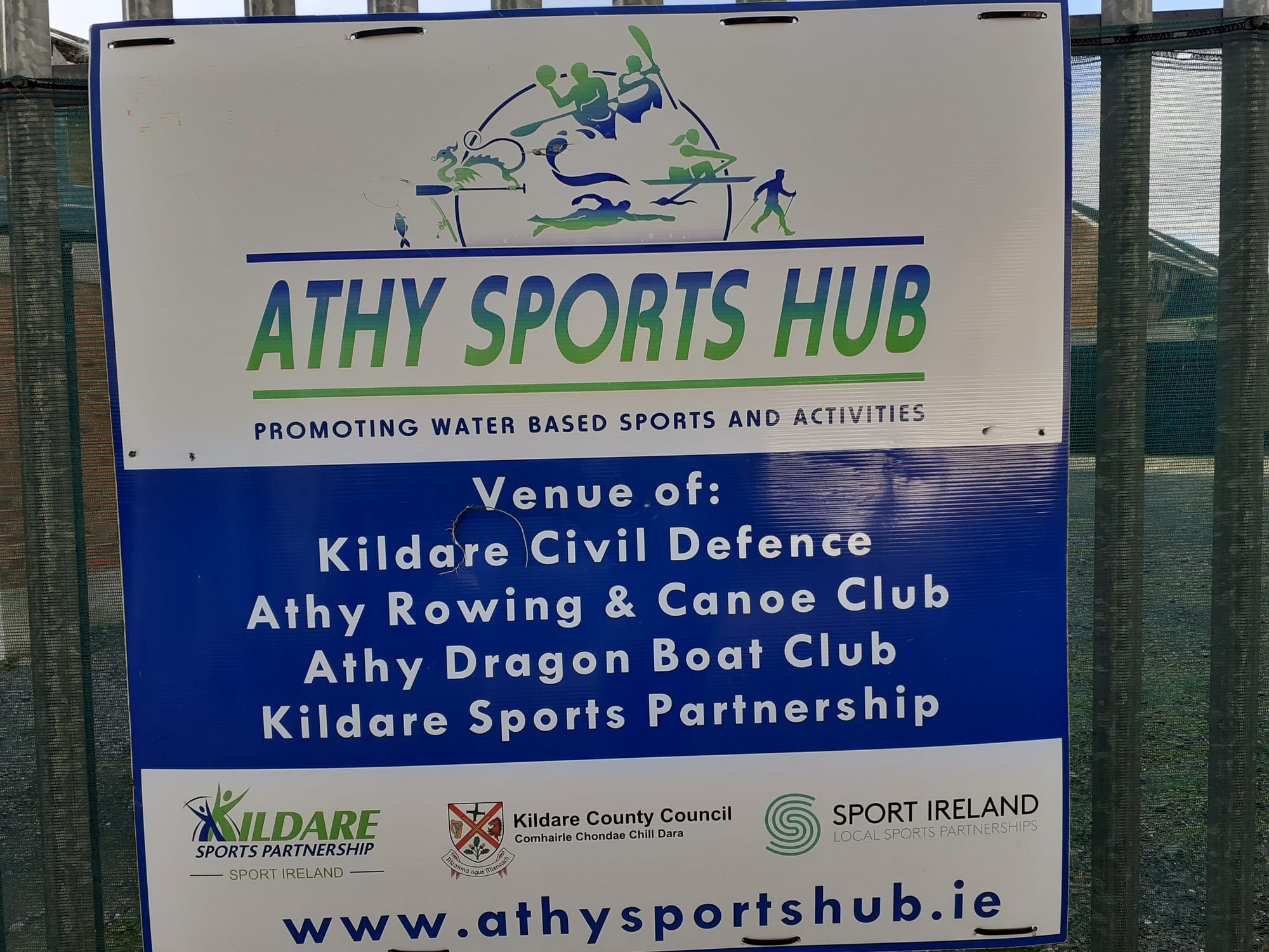 2022 10 06th Grand Canal Barrow Line Athy dragon boats signage