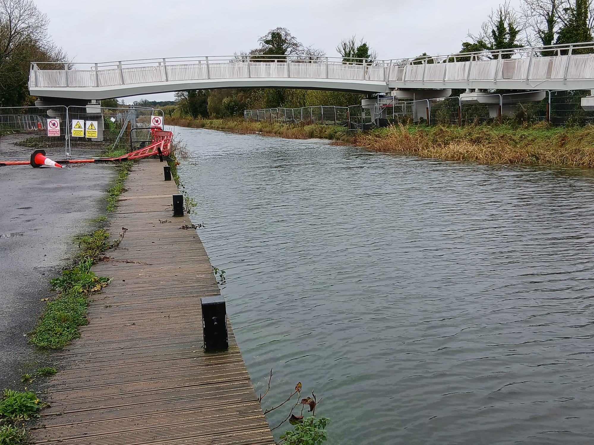 2025 11 15th Grand Canal Rathangan new cycleway bridge under construction in 2025