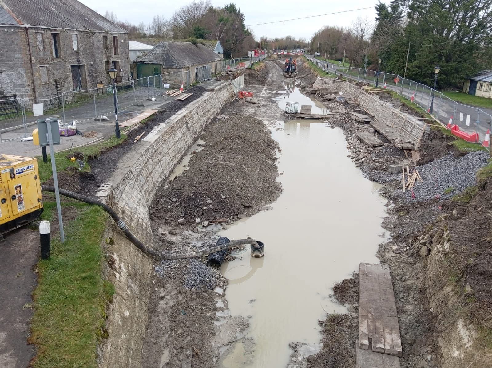 2026 02 20th Grand Canal Barrow Line Vicarstown works, photo by Barrowline