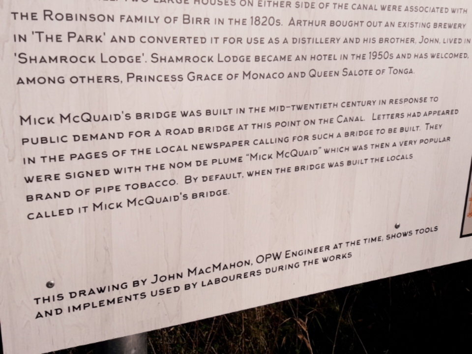 2018 12 03rd River Shannon Athlone Canal Mc Quaids Bridge history