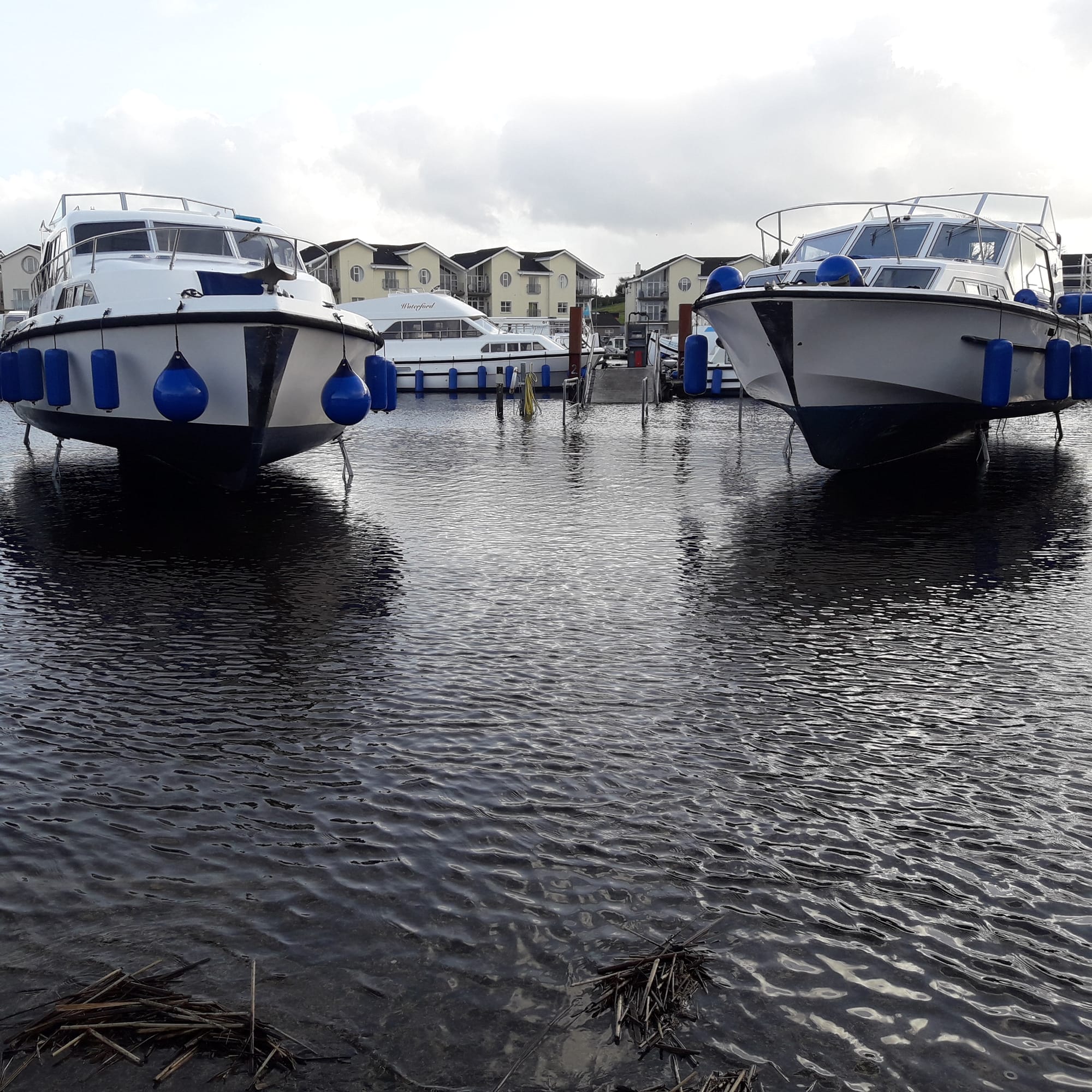 2019 03 17th River Shannon Carrick on Shannon, hireboats ashore flooded