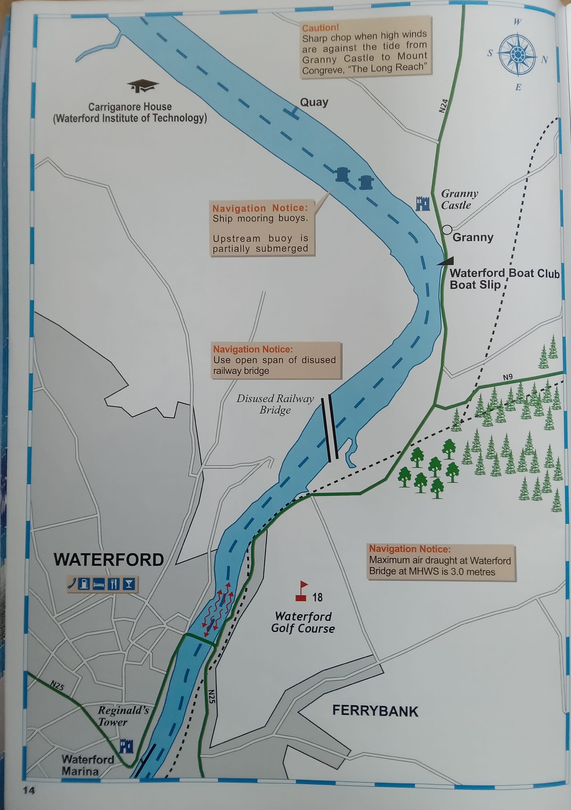 2025 04 18th River Suir charts, Cheek Point to Carrick on Suir