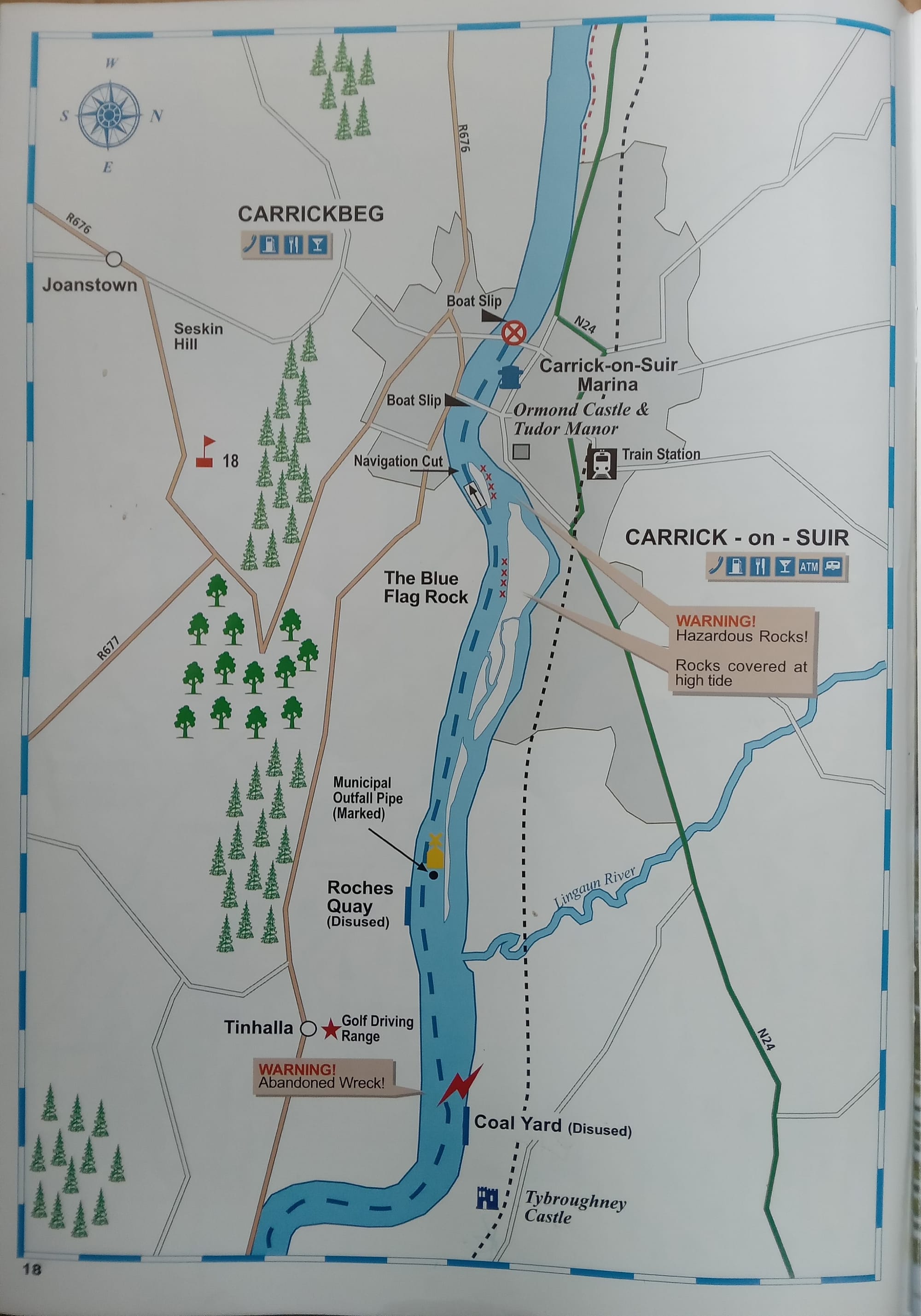 2025 04 18th River Suir charts, Cheek Point to Carrick on Suir