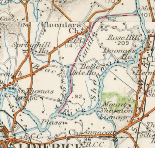 1840 Route-of-Errina-canal, map by Betty Noonan, Heritage.Clareheirtage.org