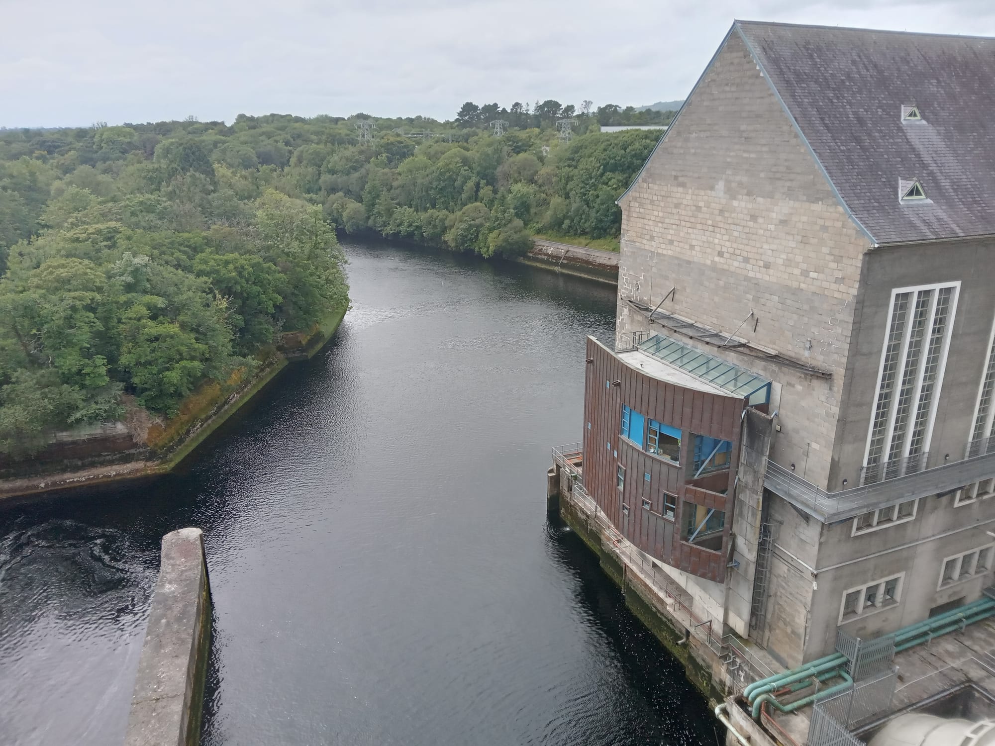 1929 06 River Shannon, Ardnacrusha hydroelectric power station, looking downriver
