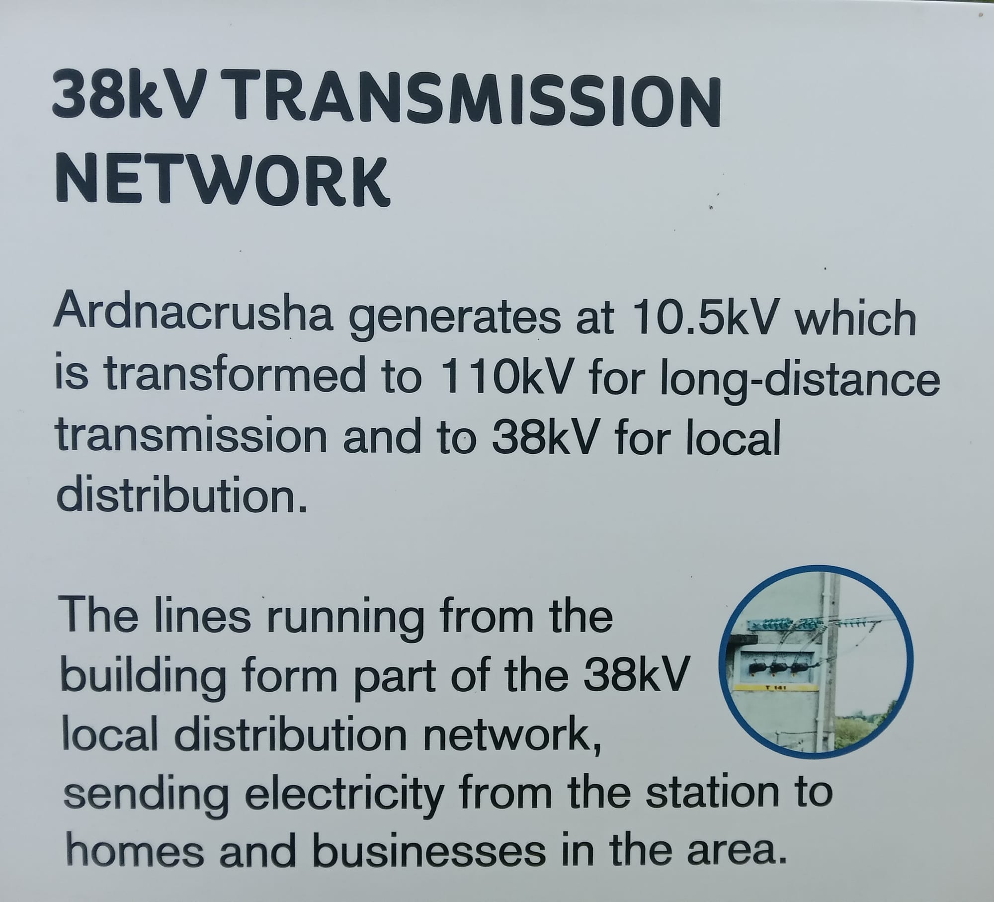 1929 06 River Shannon, Ardnacrusha hydroelectric power station, how 38kV works