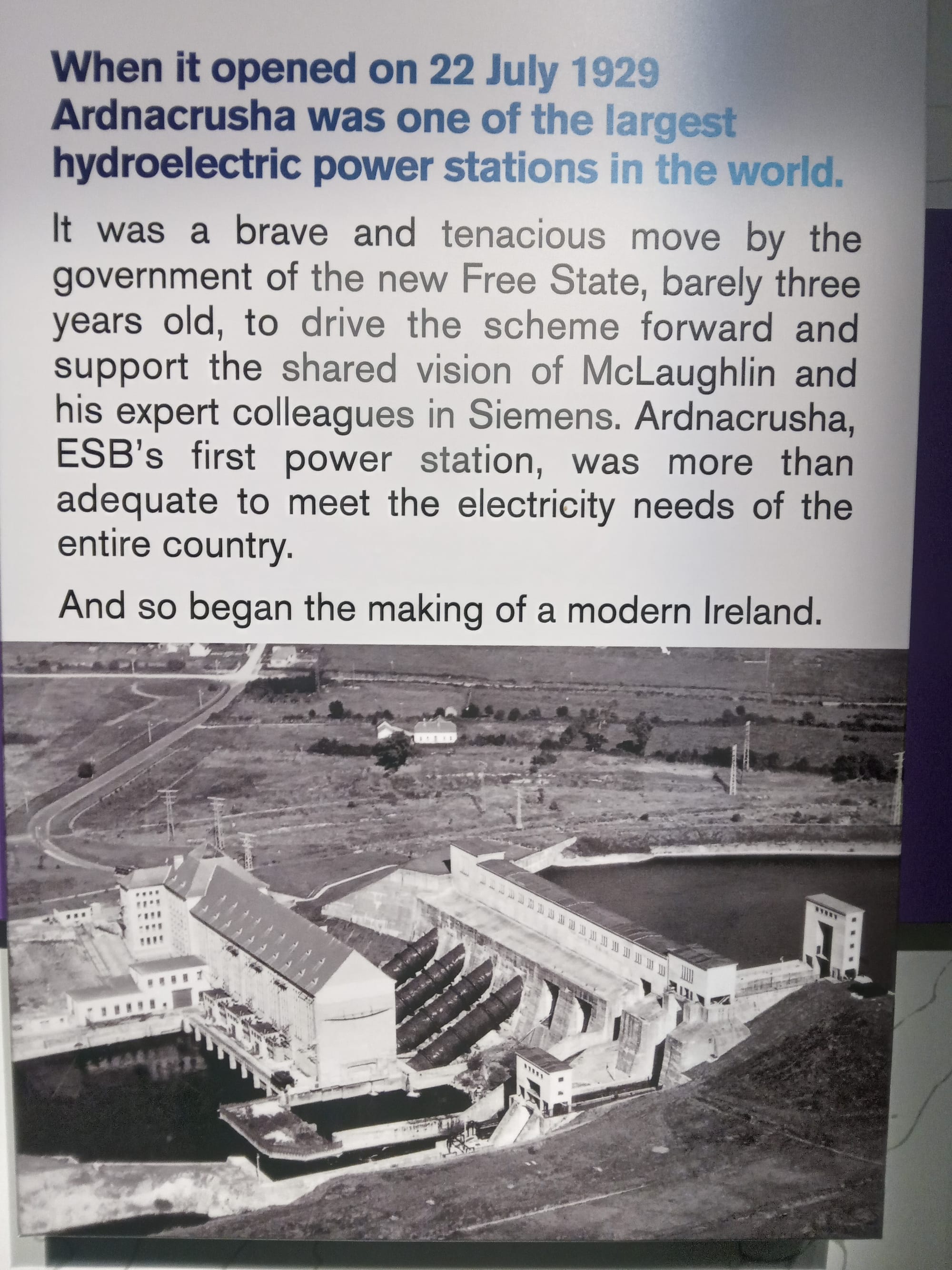 1929 06 River Shannon, Ardnacrusha hydroelectric power station,