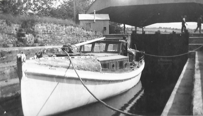 1940 River Shannon Kilaloe  Charles Whitton or Maeve dry dock Kilaloe