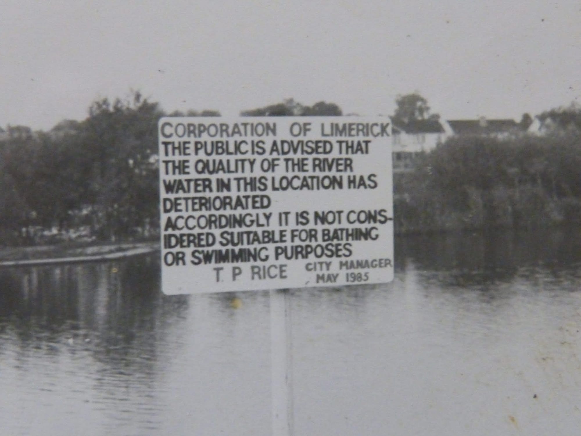 1985 River Shannon Limerick Corbally Baths by Padraig Mc Ambrois