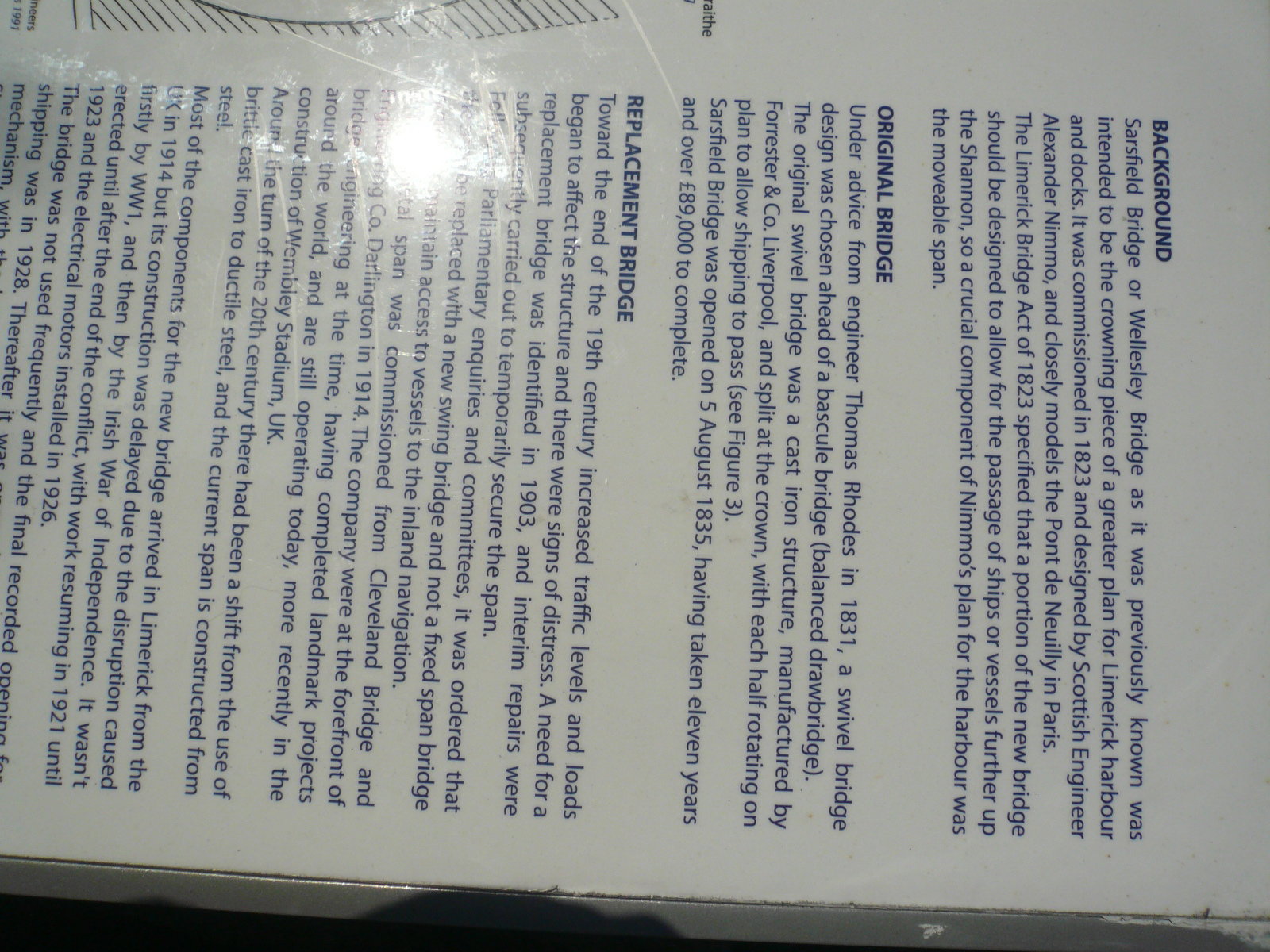 2016 04 River Shannon Limerick Sarsfield Swing Bridge, built 1820, replace 1923, closed since 1928