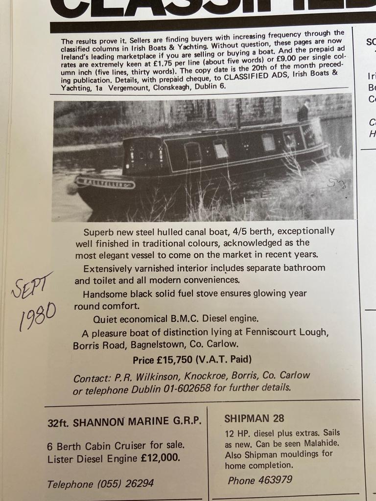 1980 Classified Barge for Sale