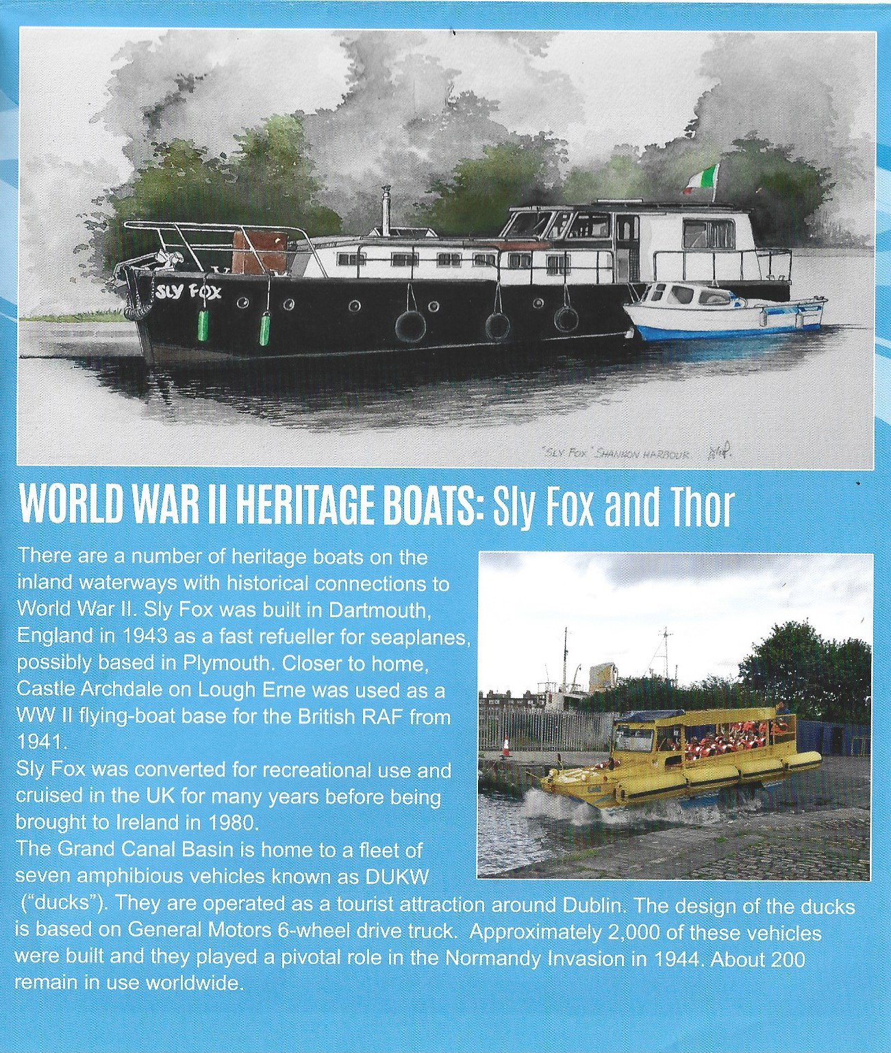 2017 Waterways Ireland and Heritage Boats Association wall poster