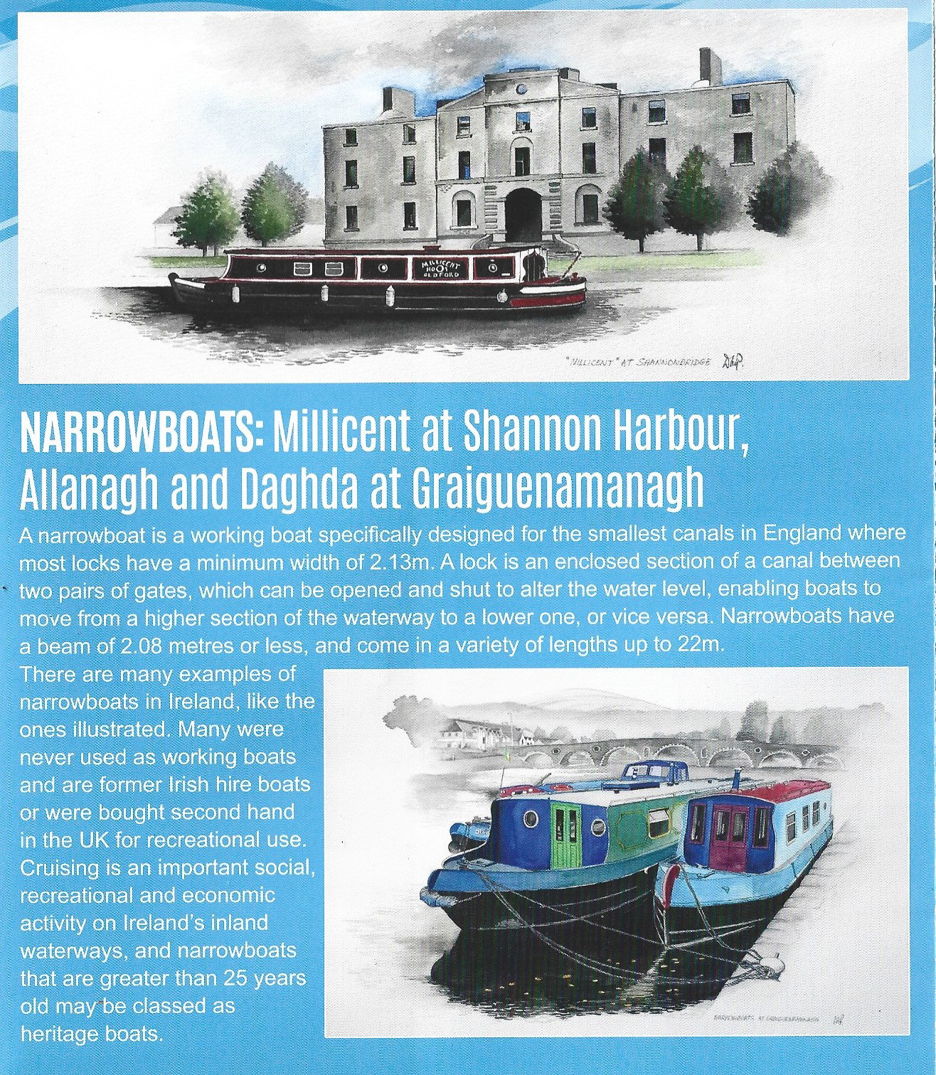 2017 Waterways Ireland and Heritage Boats Association wall poster