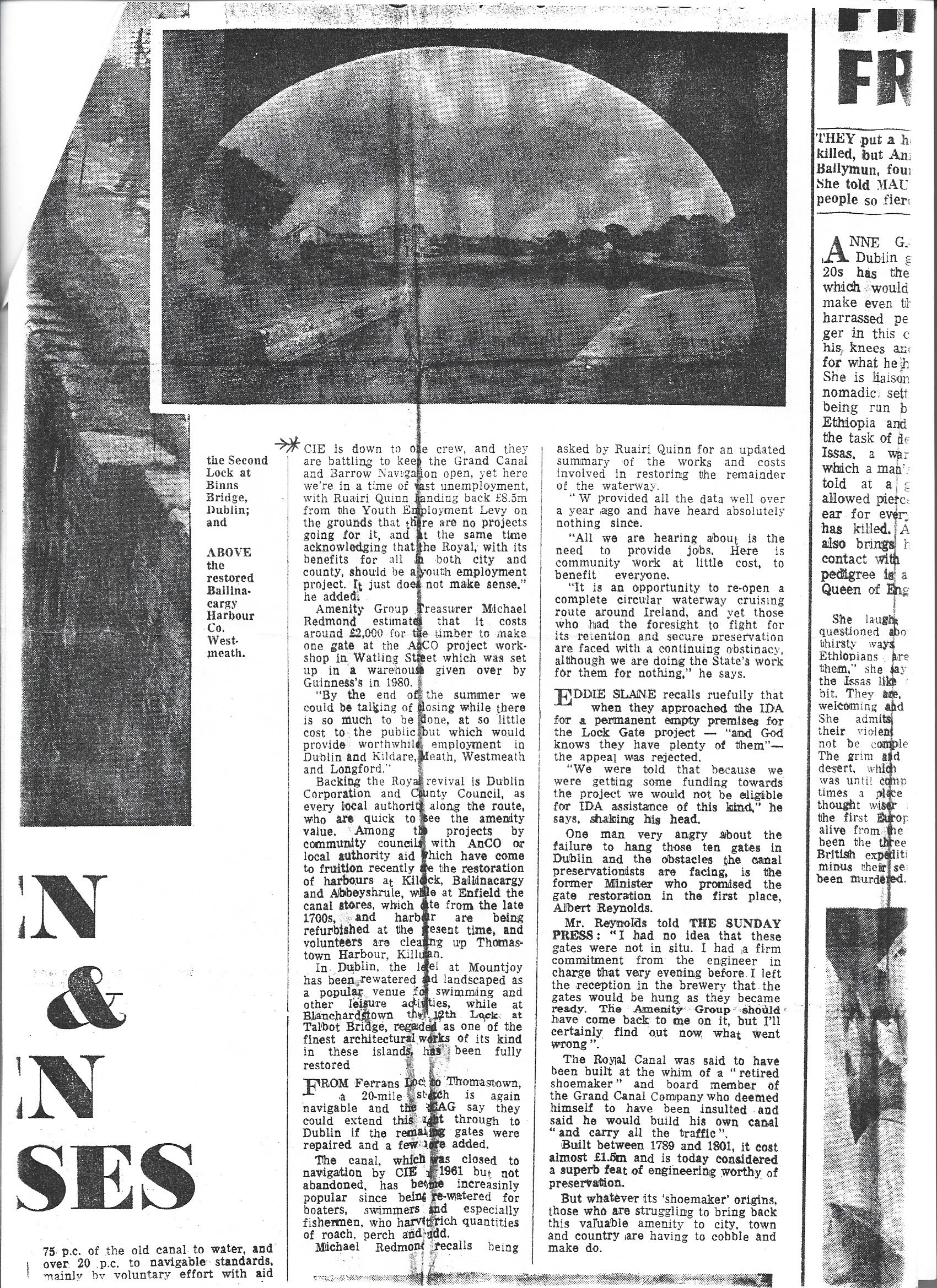 1984 08 19th Irish Press Royal Canal restoration.3