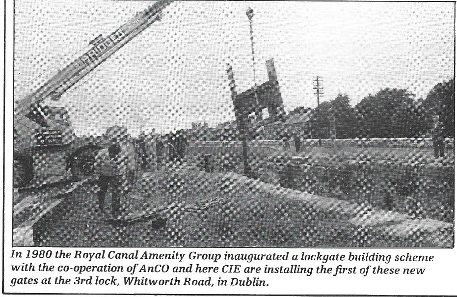 1984 Royal Canal lock 3 Dublin new gates by CIE in Afloat Magazine