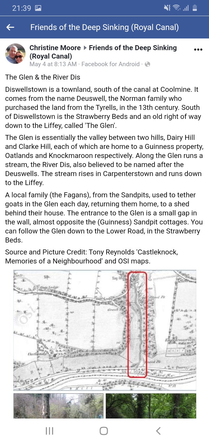 2021 06 Royal Canal Dublin deep sinking FB post by Chris Moore.2