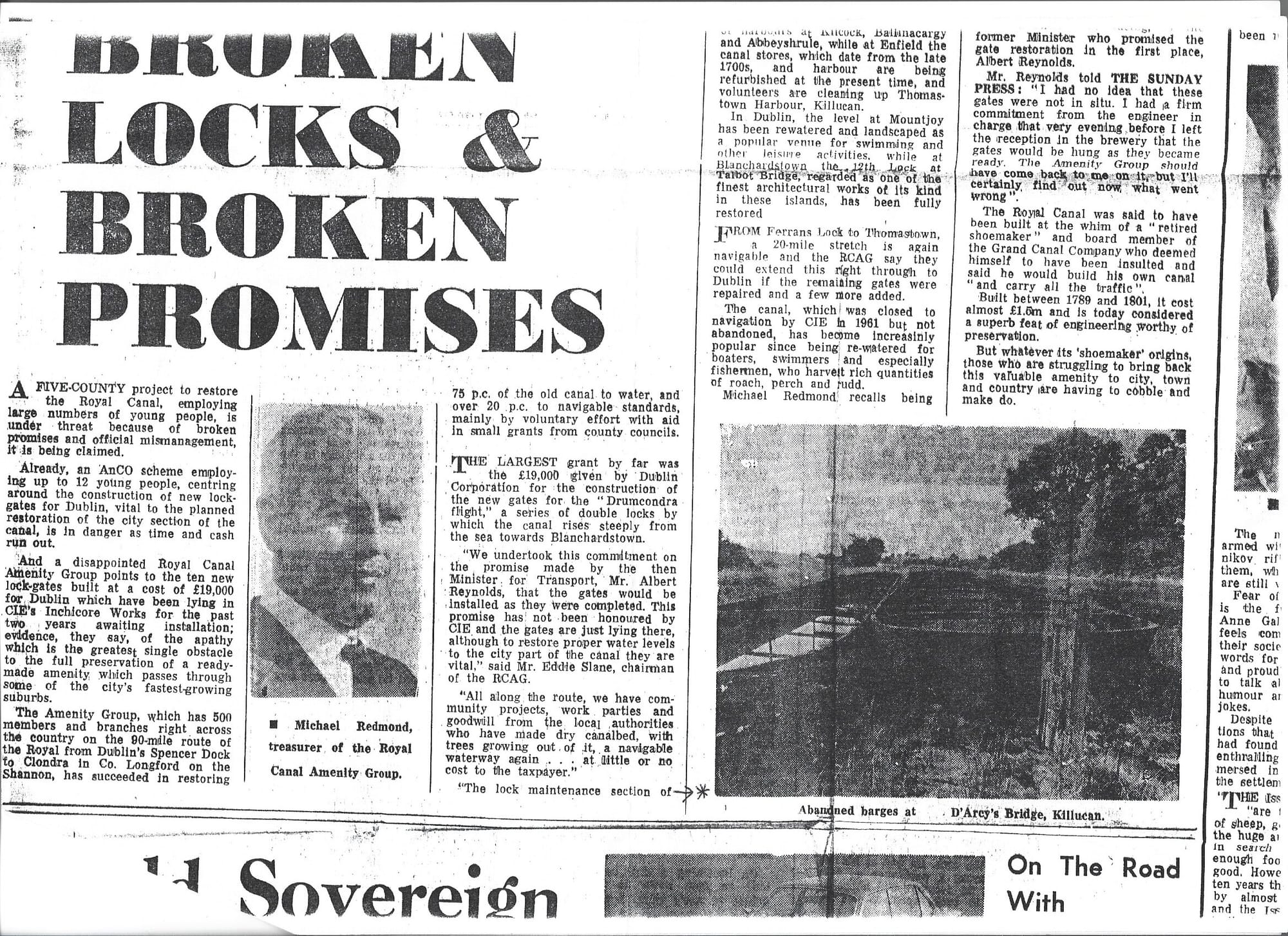 1984 08 19th Irish Press Royal Canal restoration.2