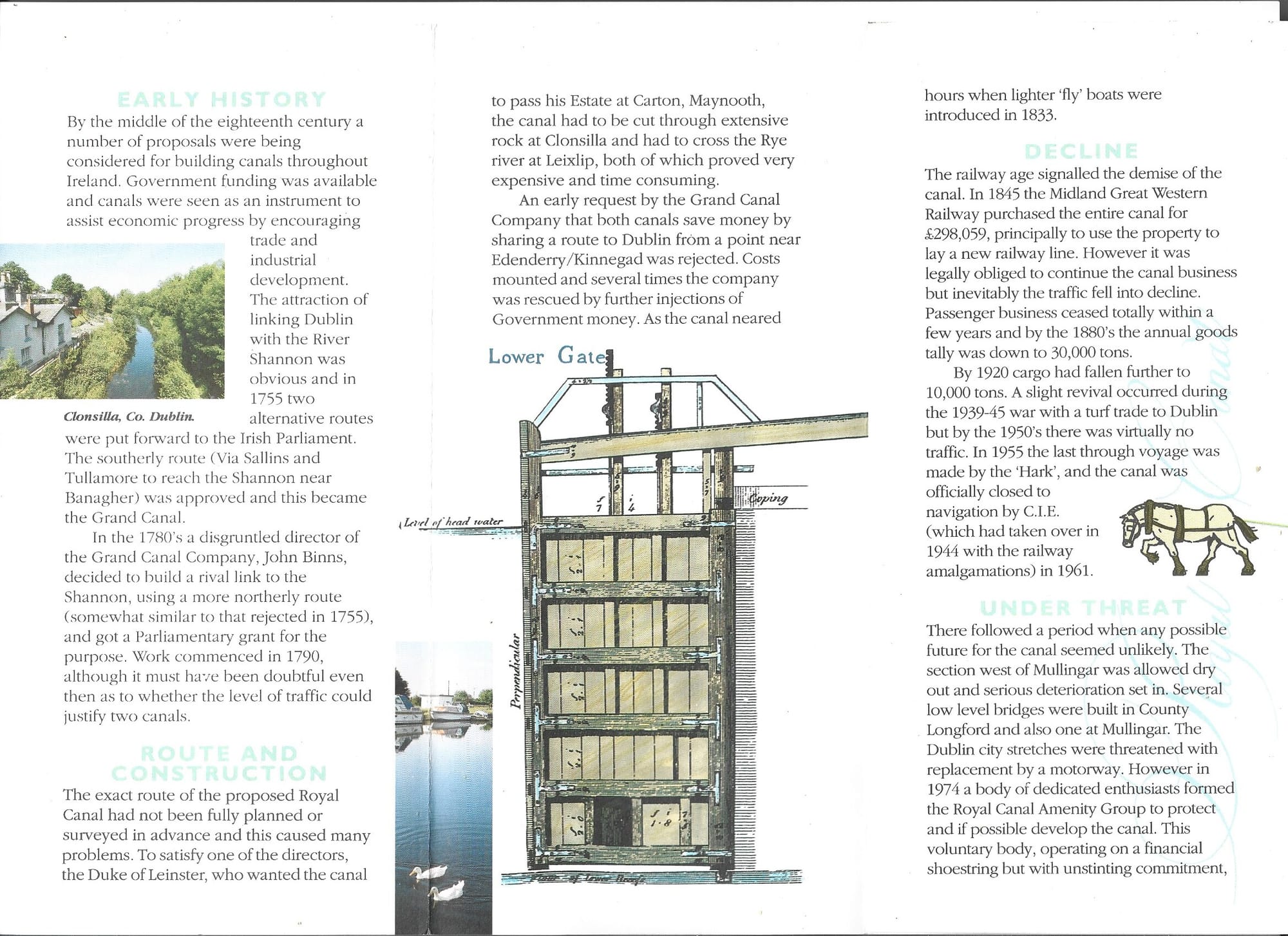 1991 Royal Canal brochure by Office of Public Works.2