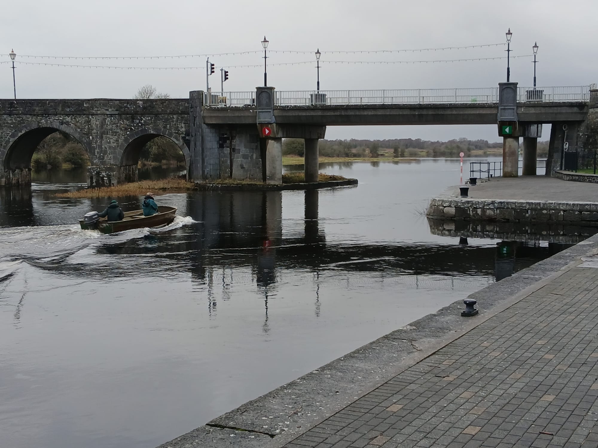 2026 01 25th River Shannon Shannonbridge swing bridge replaced with fixed span
