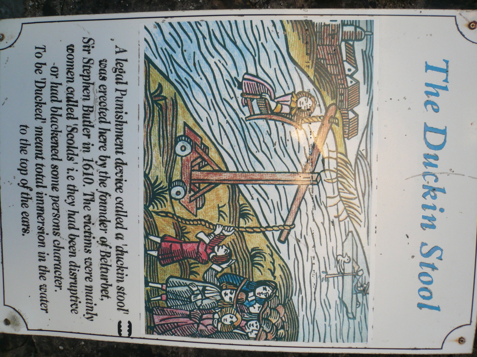 2016 04 Lough Erne Belturbet Ducking Stool Jetty history