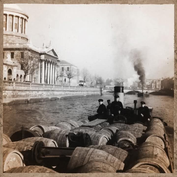 000 Guinness Barges on the River Liffey