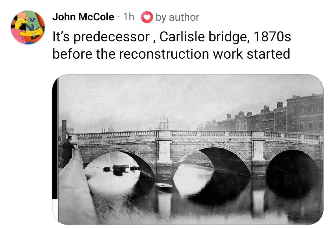 1870s River Liffey Dublin old Carlisle Bridge before O Connell Bridge by John Mc Cole FB